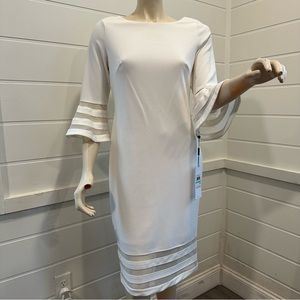 Calvin Klein white quarter sleeve dress